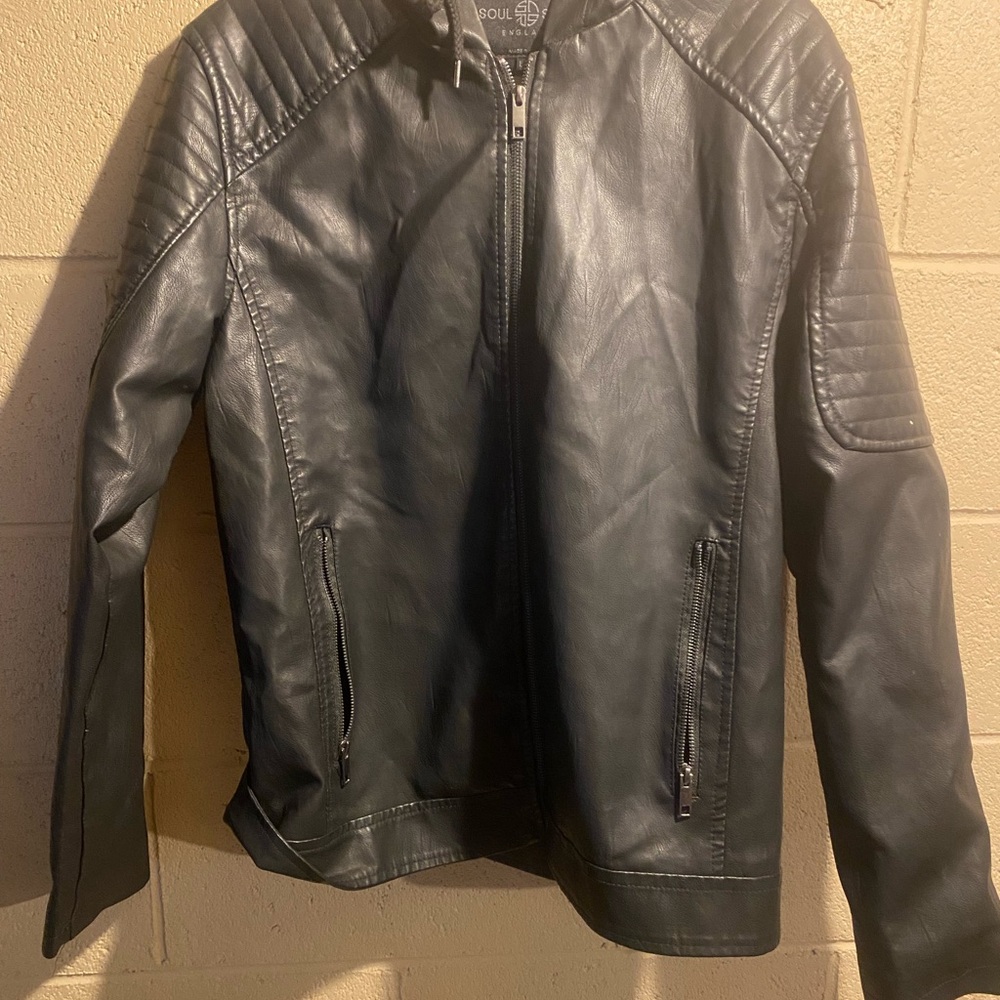 Soul Star - England Black Leather Jacket